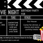 Birthday Party Invitation Templates Movie Theme | Kalli's 13Th – Movie Birthday Party Invitations Free Printable