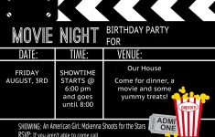 Birthday Party Invitation Templates Movie Theme | Kalli's 13Th – Movie Birthday Party Invitations Free Printable
