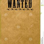 Blank Wanted Poster Stock Illustration. Illustration Of Hunt   7195699   Wanted Poster Printable Free