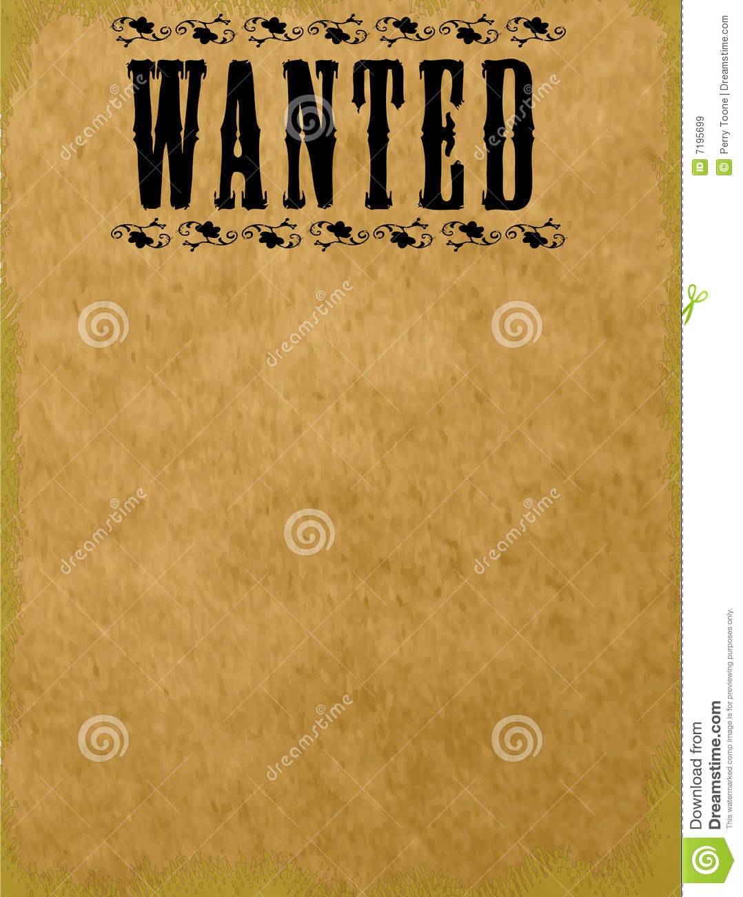 Blank Wanted Poster Stock Illustration. Illustration Of Hunt - 7195699 - Wanted Poster Printable Free