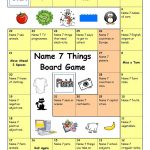 Board Game   Name 3 Things (Hard) Worksheet   Free Esl Printable   Free Printable Board Games