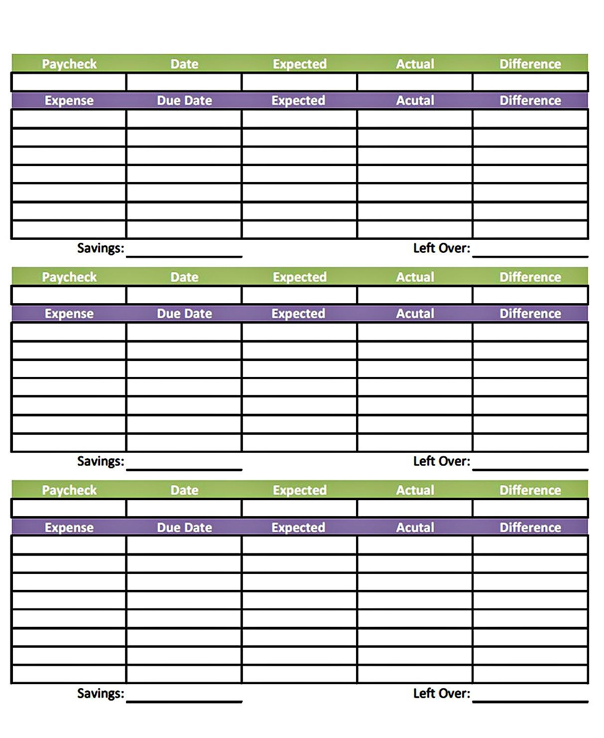 Bonfires And Wine: Livin&amp;#039; Paycheck To Paycheck - Free Printable - Free Printable Bi Weekly Budget Template