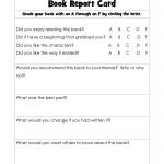 Book Report Cards | Reading | Teaching Toddlers To Read, Improve   Free Printable Report Cards