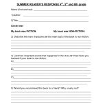 Book Report Template | Summer Book Report 4Th  6Th Grade   Download   Free Printable Story Books For Grade 2