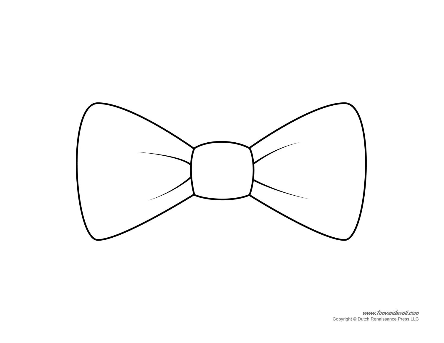 Bow Tie Drawing | Paper Bow Tie Templates |Bow Tie Printables - Free Printable Tie Template