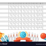 Bowling, Score & Scoreboard Vector Images (31)   Free Printable Bowling Score Sheets
