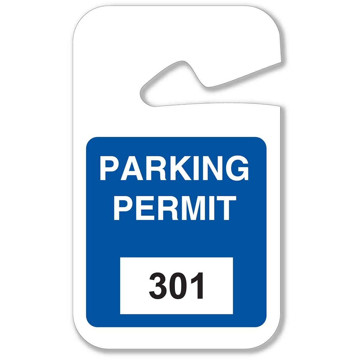 Brady Part: 96264 | Rearview Mirror Hanging Tags | Bradyid - Free Printable Parking Permits