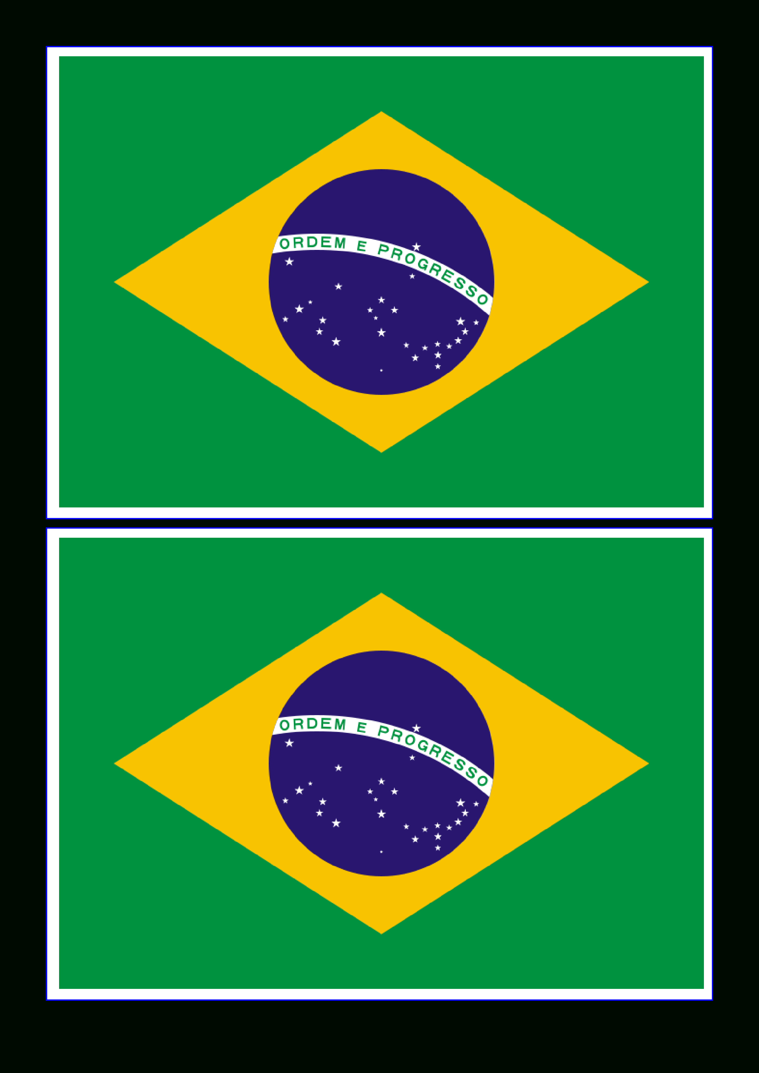 Brazil Flag - Free Printable Brazil Flag | Templates | Brazilië - Free Printable Brazil Flag