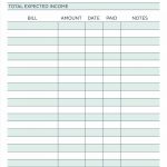 Budget Planner Planner Worksheet Monthly Bills Template Free   Free Printable Monthly Expenses Worksheet