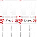 Bunco Free Printable Valentine's Fondue Champagne Score Sheet   Free Printable Bunco Score Sheets