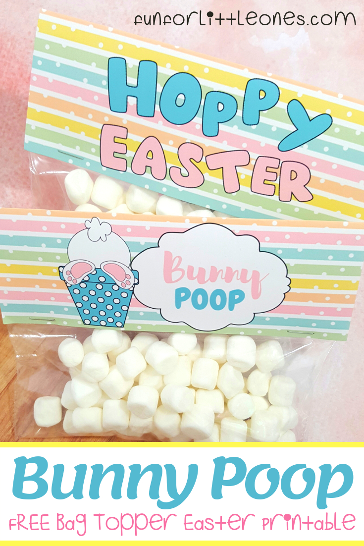 Bunny Poop Easter Bag Topper Party Favor - Free Printable - Fun For - Free Printable Bag Toppers