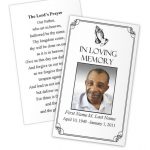 Business Card Photoshop Template Funeral Prayer Card Template Free   Free Printable Funeral Prayer Card Template