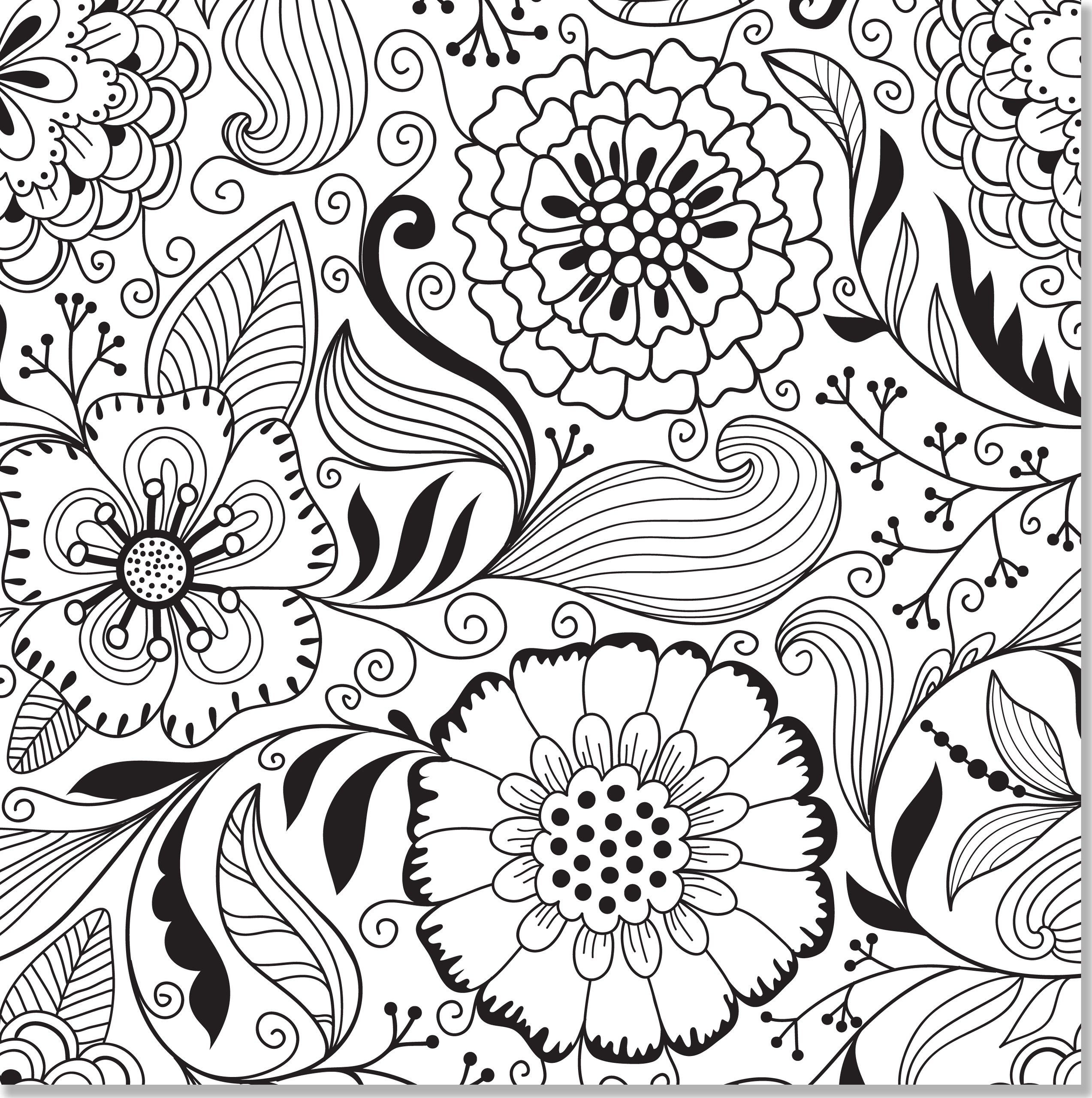 Butterfly And Flower Coloring Pages For Adults Free Printable - Free Printable Flower Coloring Pages For Adults