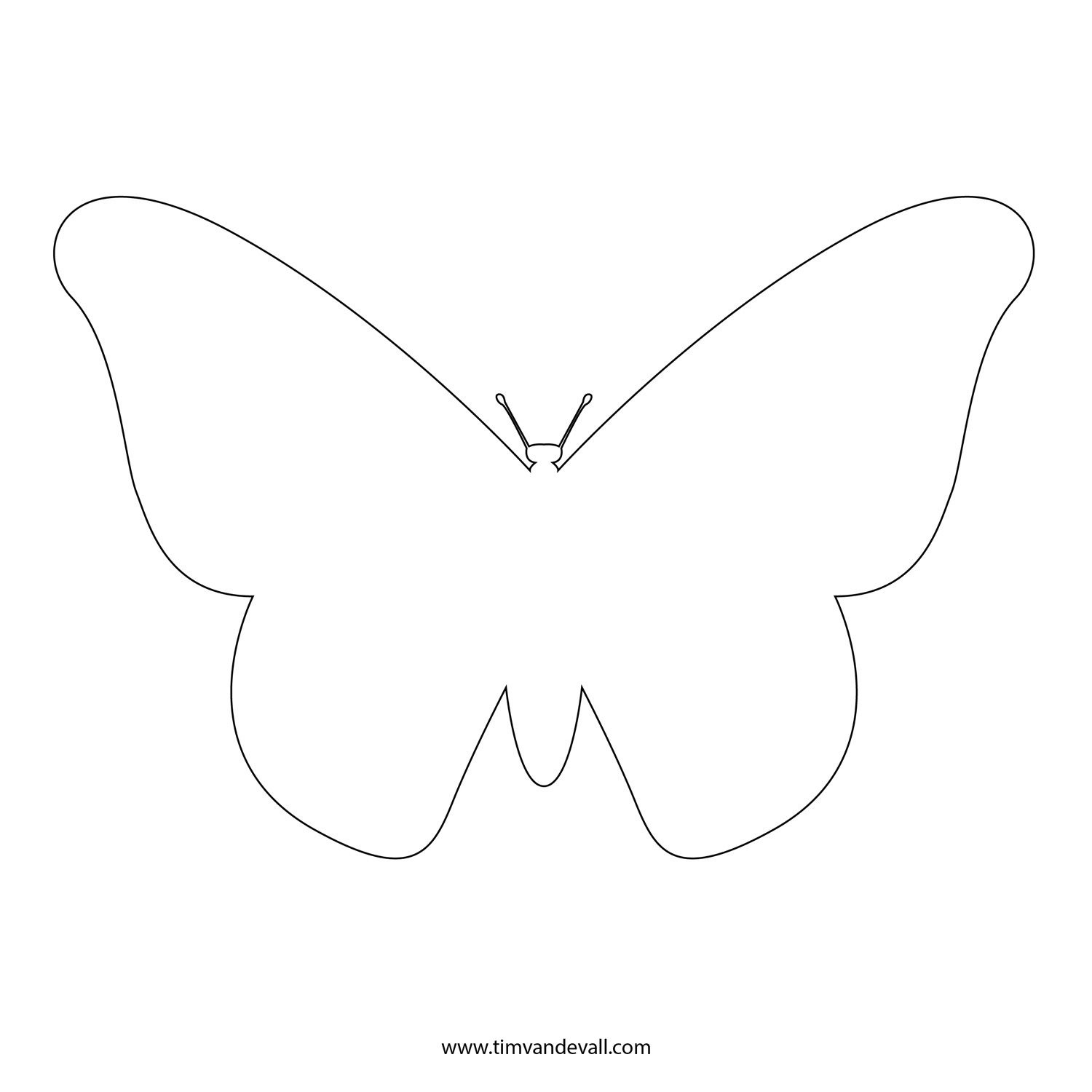 Butterfly Outline | My Ideas To Do | Butterfly Template, Butterfly - Free Printable Butterfly Cutouts