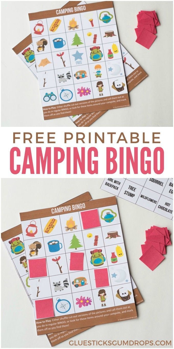 Camping Bingo Free Printable Cards | Free Printables | Camping Bingo - Free Printable Camping Games
