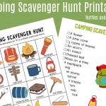 Camping Scavenger Hunt   Printables For Two Age Groups!   Free Printable Scavenger Hunt For Kids