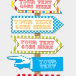 Carnival Directional Sign Templates – New Sizes! | Circus/carnival   Free Printable Carnival Decorations