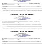 Child Care Receipt/invoice | Jordi Preschool | Invoice Template   Free Printable Daycare Receipts