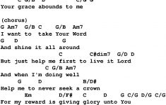 Christian Music Chords And Lyrics | Christian Music: Worship Song – Free Printable Lyrics To Christian Songs