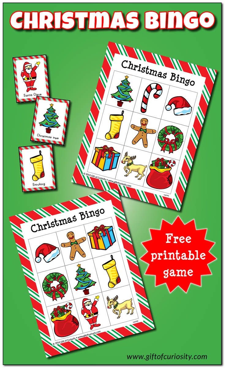 Christmas Bingo Game {Free Printable} | Homeschool - Printables - Christmas Bingo Game Printable Free