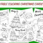 Christmas Coloring Cards   Free Printable Christmas Activity For Kids   Free Printable Christmas Pictures
