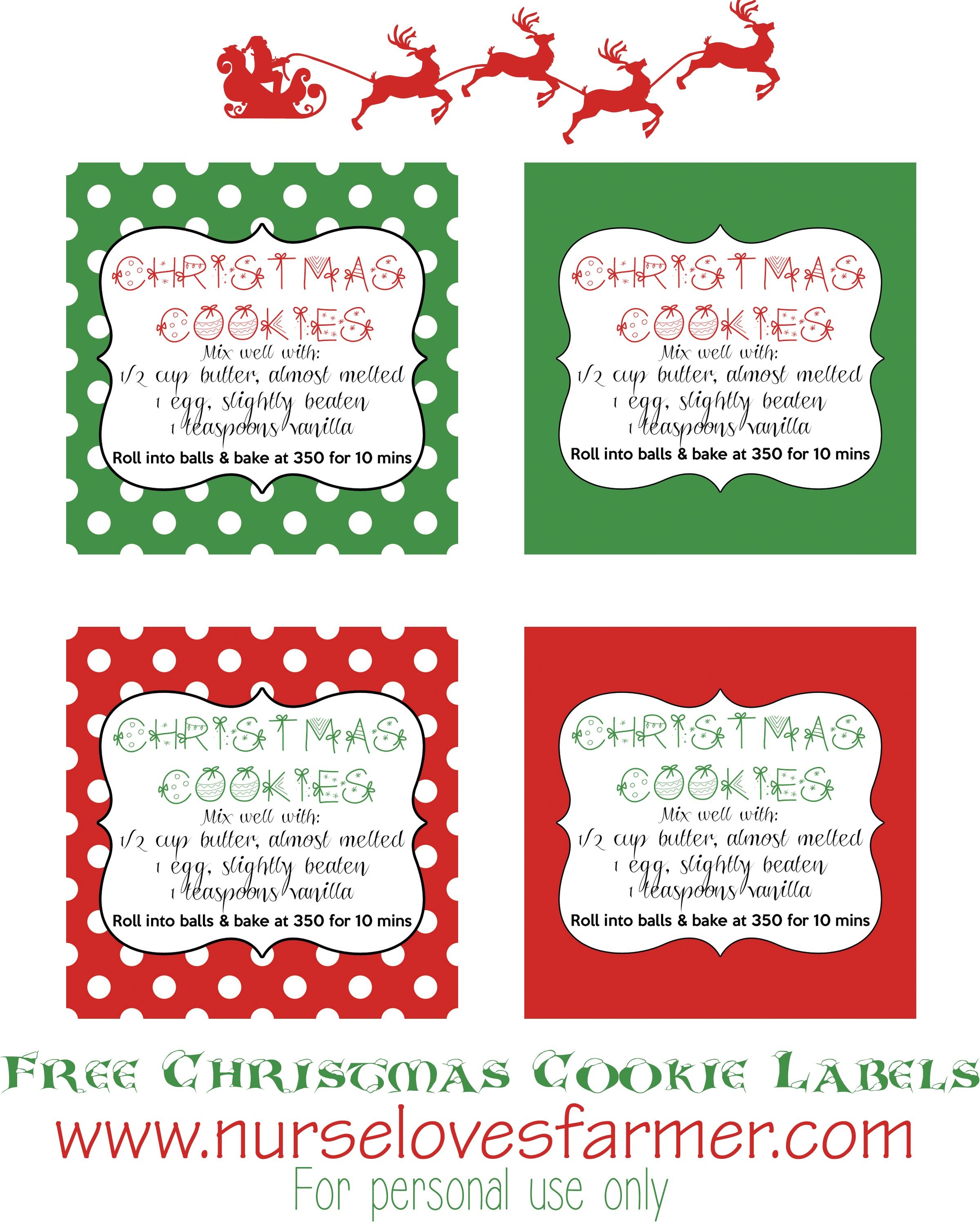 Christmas Cookies In A Jar | Recipe | Gifts In A Jar | Christmas - Free Printable Jar Labels Christmas