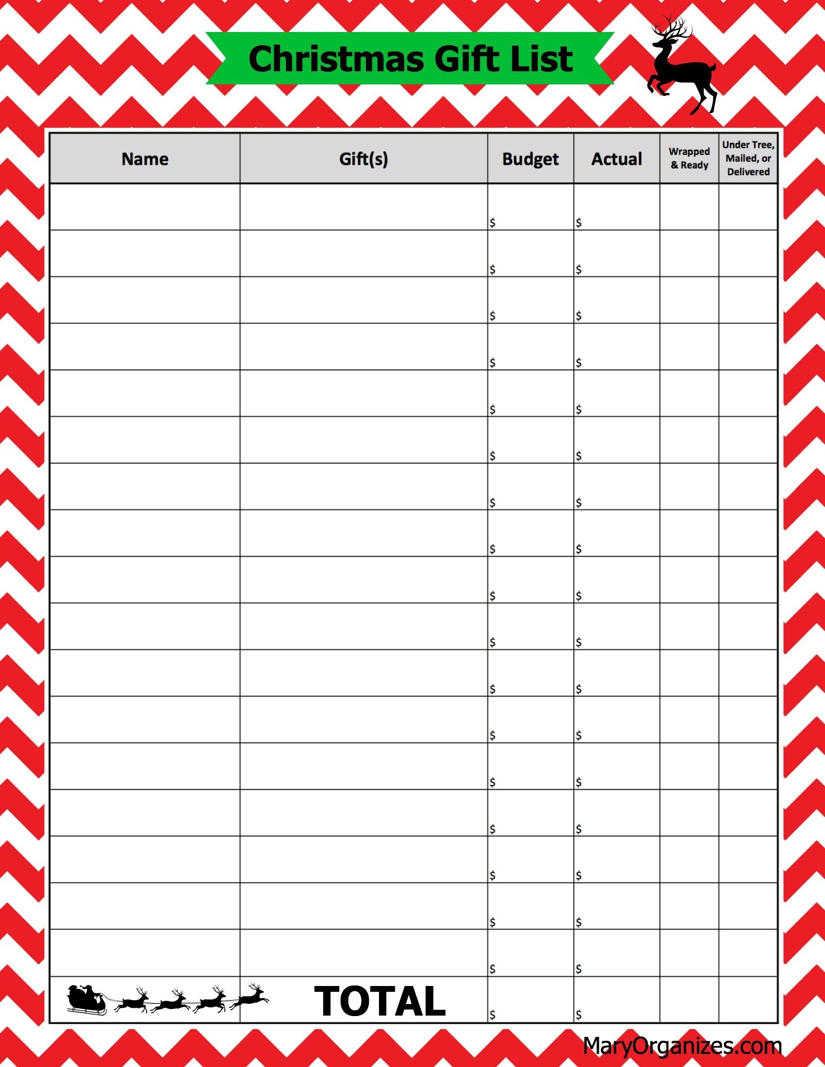 Free Printable Christmas List Maker Free Printable A To Z