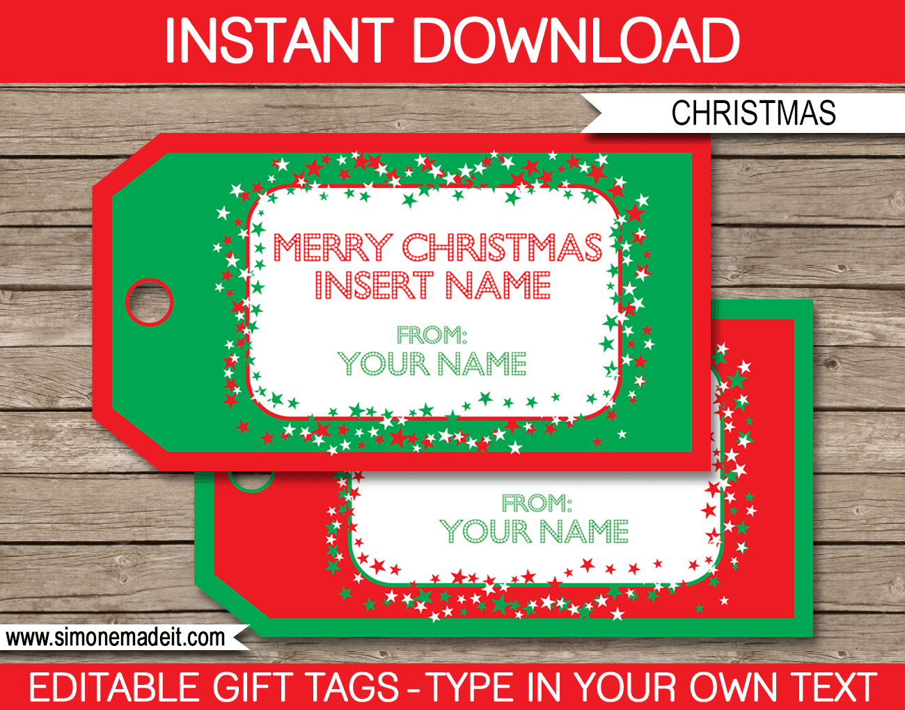 Christmas Gift Tag Template | Printable Christmas Gift Tags - Free Printable Editable Christmas Gift Tags