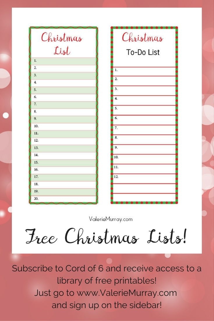 Christmas List Maker | Examples And Forms - Free Printable Christmas List Maker