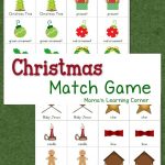 Christmas Match Game | Homeschooling | Preschool Christmas   Free Printable Christmas Games For Preschoolers