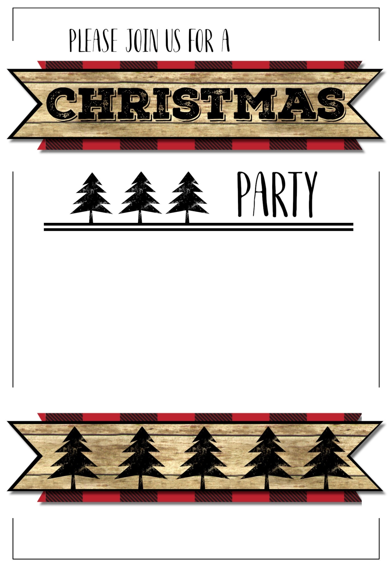 Christmas Party Invitation Templates Free Printable - Paper Trail Design - Free Printable Christmas Party Invitations