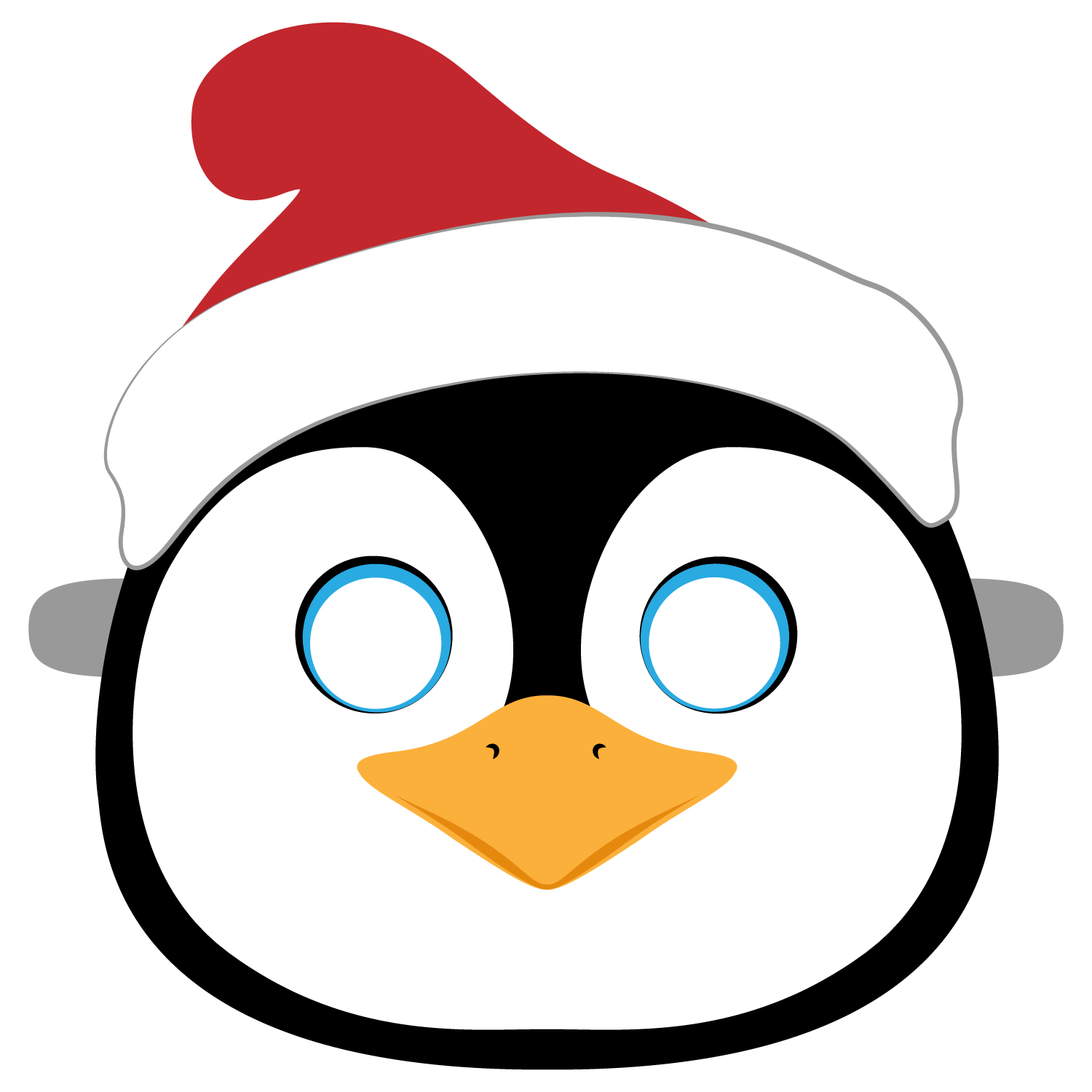 Christmas Penguin Mask Template | Free Printable Papercraft Templates - Free Printable Penguin Template