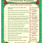 Christmas Riddle Game, Diy Holiday Party Game, Printable Christmas   Free Printable Christmas Riddle Games