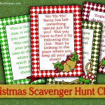 Christmas Scavenger Hunt Cards   Darling Doodles   Free Printable Christmas Treasure Hunt Clues
