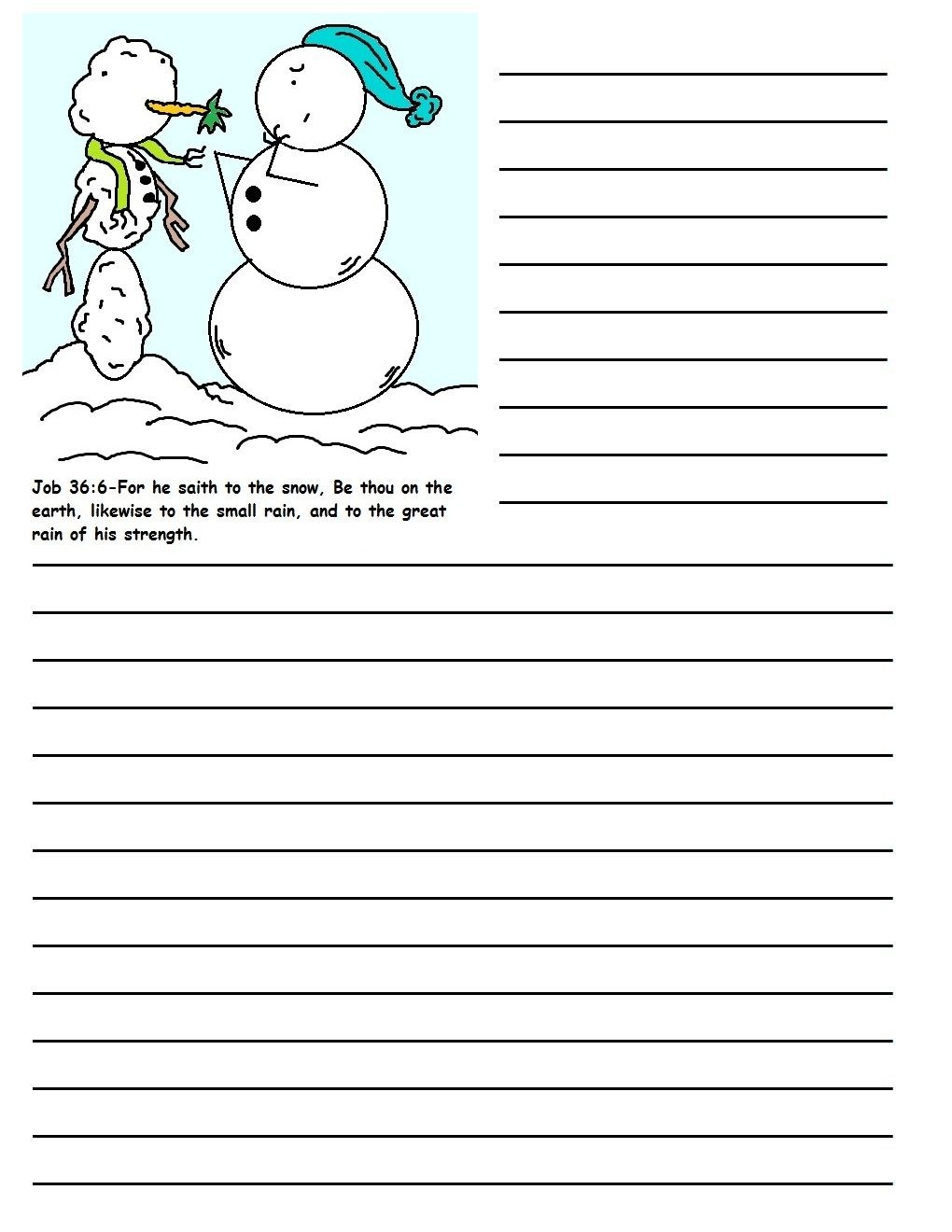 Christmas Snowman Printable Writing Paper | *stationery/ Writing - Free Printable Snowman Stationery