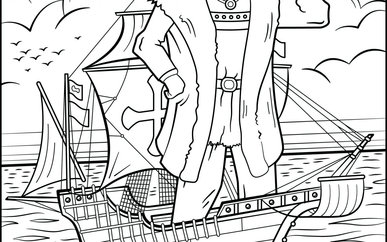 Christopher Columbus Coloring Page Free Printable Christophermbus - Free Printable Christopher Columbus Coloring Pages