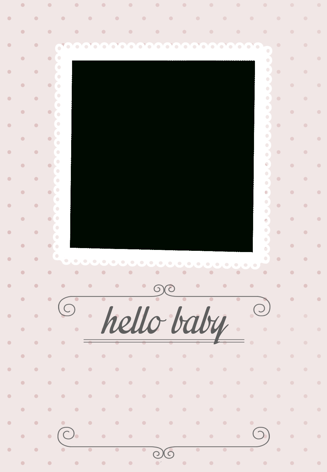 Classic Pink Dotted - Free Printable Birth Announcement Template - Free Birth Announcements Printable