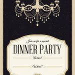 Classy Chandelier   Free Printable Dinner Party Invitation Template   Free Printable Chandelier Template