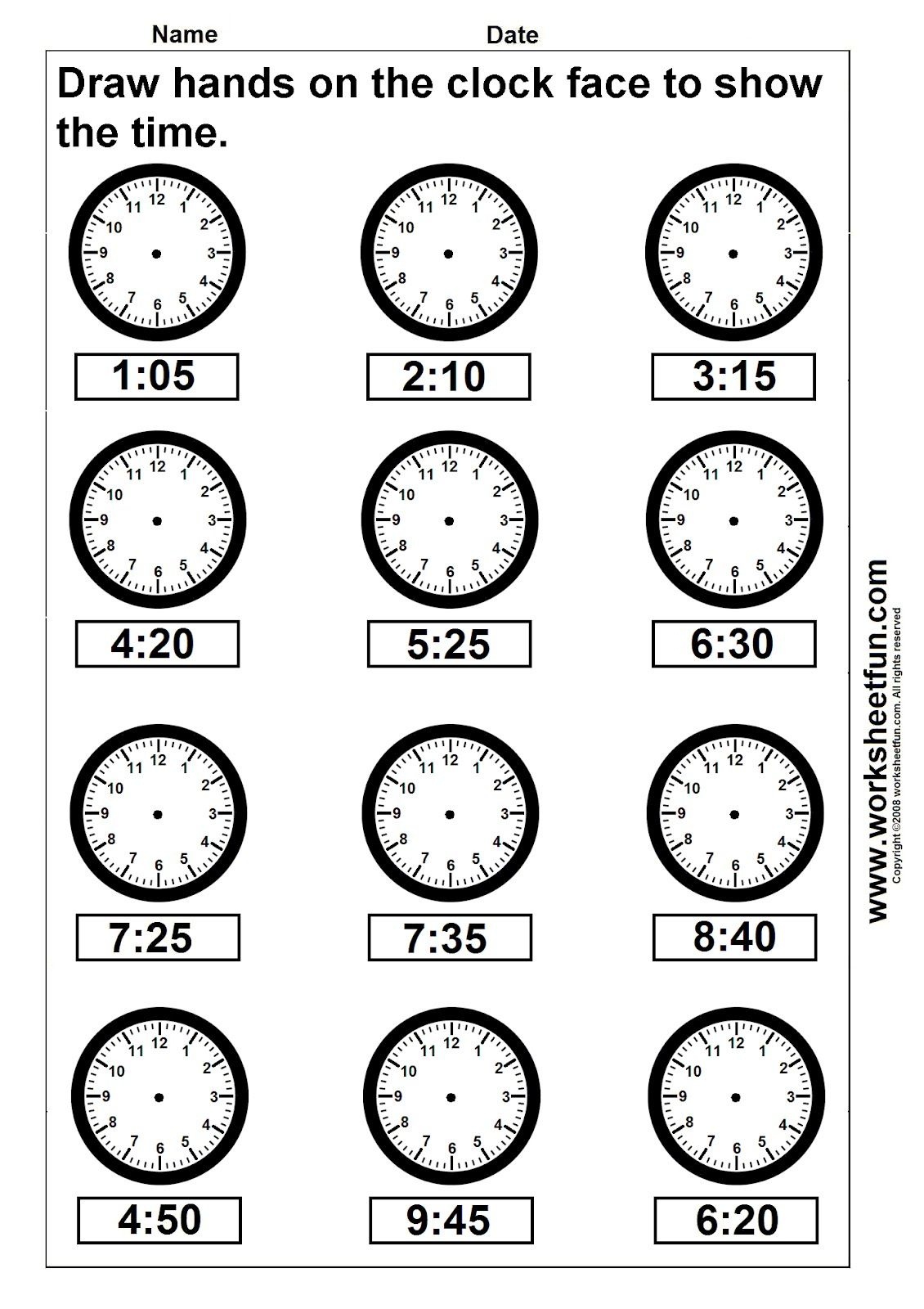 Clock Telling Time Worksheet Printable | Worksheetfun - Free - Free Printable Telling Time Worksheets