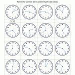 Clock Worksheets   To 1 Minute   Free Printable Telling Time Worksheets