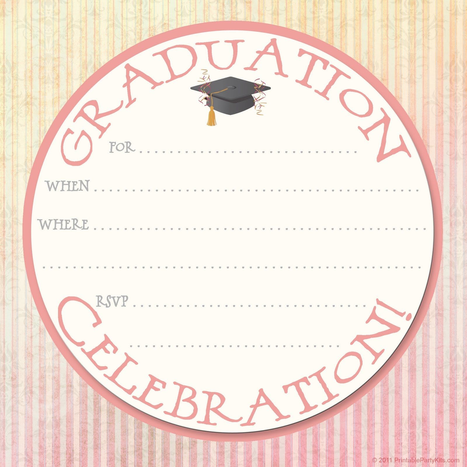 Collection Of Hundreds Of Free Graduation Invitation Template From - Free Printable Graduation Invitations