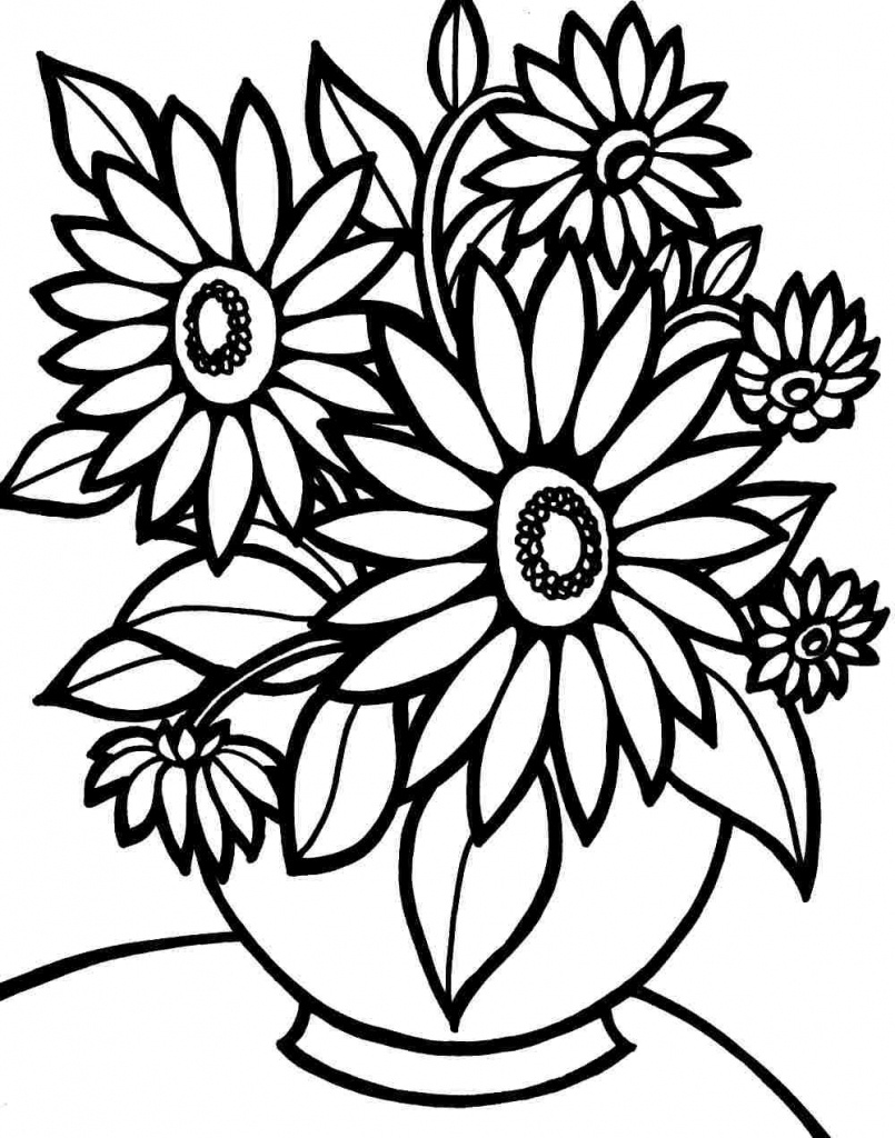 Coloring Book World ~ Coloring Pages Ideas Flower Printable Free - Free Printable Flower Coloring Pages For Adults