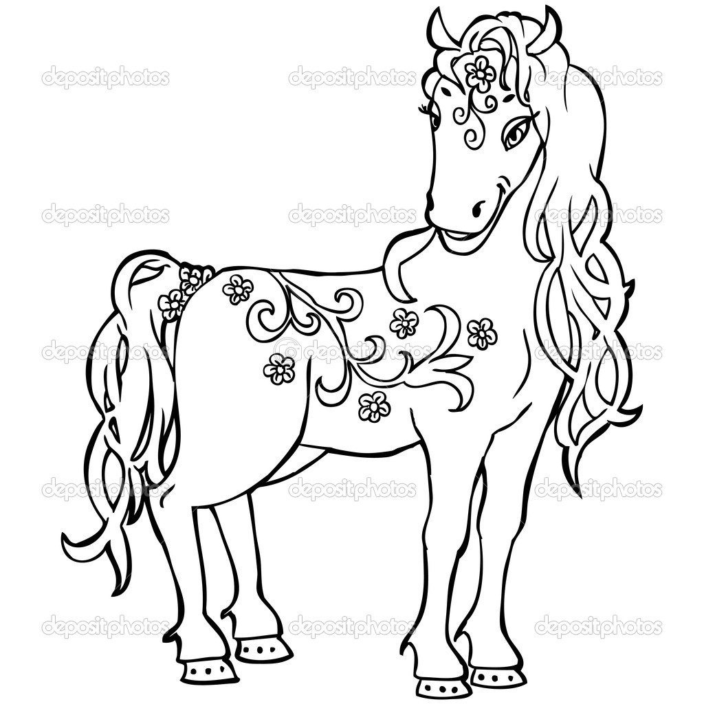 Coloring Book World ~ Splendi Free Horse Coloring Pages Quarter - Free Printable Horse Coloring Pages