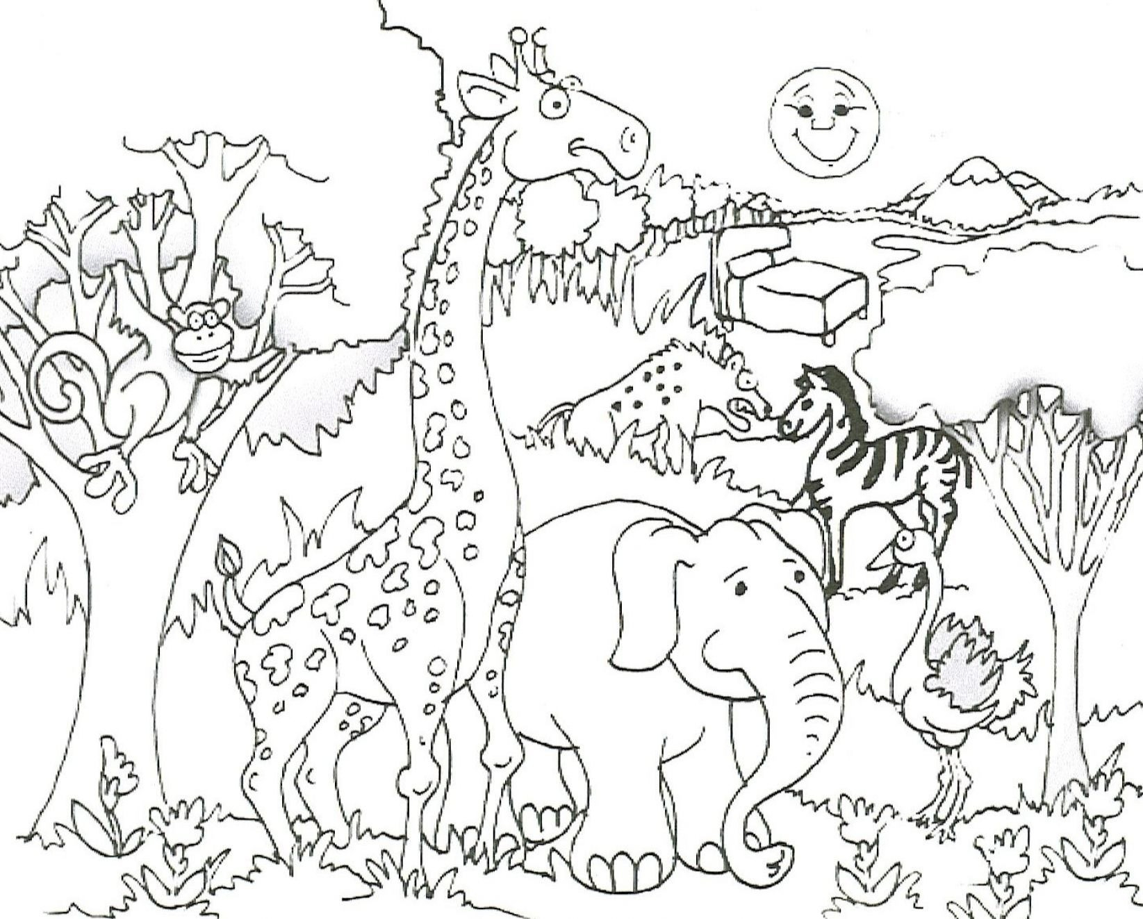 Coloring Book World ~ Top Free Printable Wild Animals Coloring Pages - Free Printable Wild Animal Coloring Pages