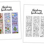 Coloring Christmas Bookmarks Free Printable   Free Printable Bookmarks For Christmas