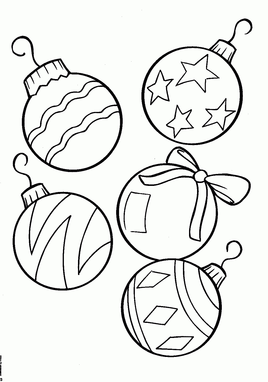 Coloring ~ Coloring Christmas Ornament Color Pages Free Printable - Free Printable Christmas Tree Ornaments To Color