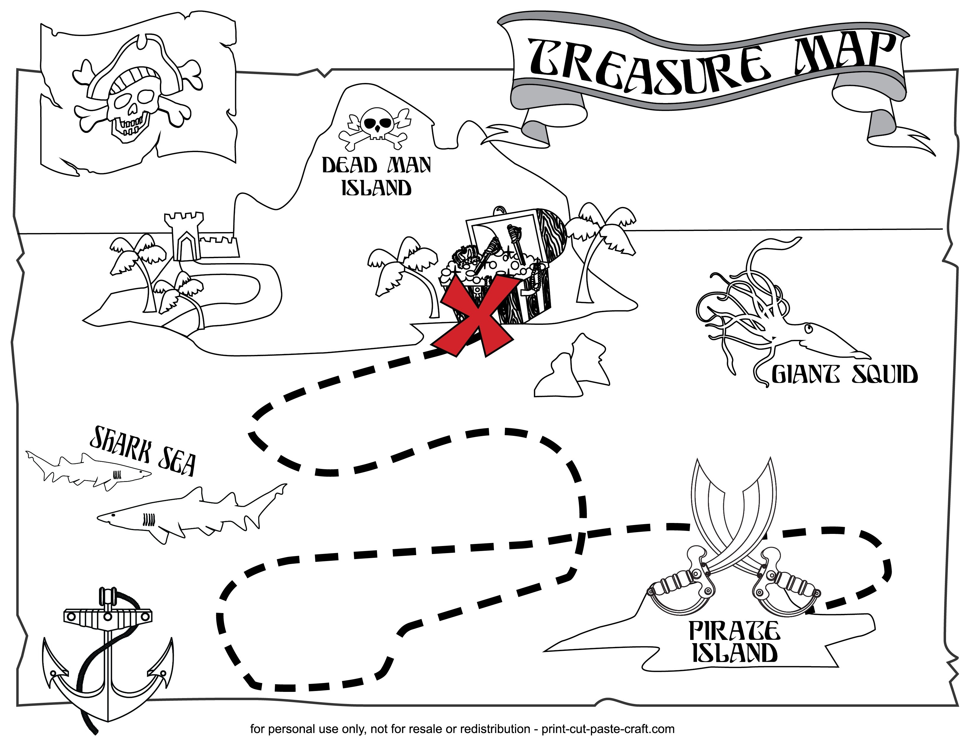 Coloring ~ Coloring Remarkable Printable Treasure Map Kids Activity - Free Printable Pirate Maps