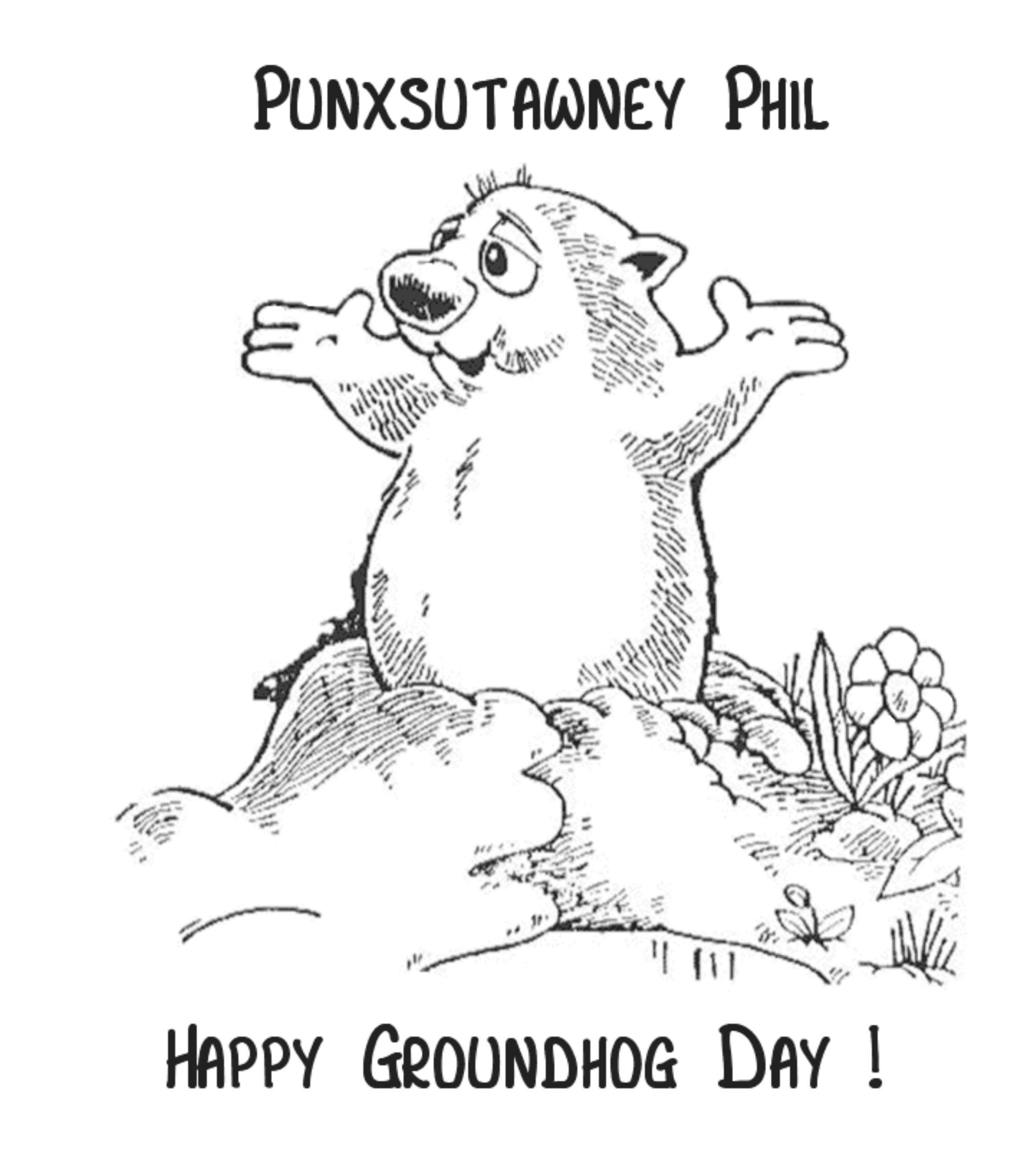 Coloring ~ Groundhog Day Coloring Pages Free Printable For Kids - Free Printable Groundhog Day Booklet