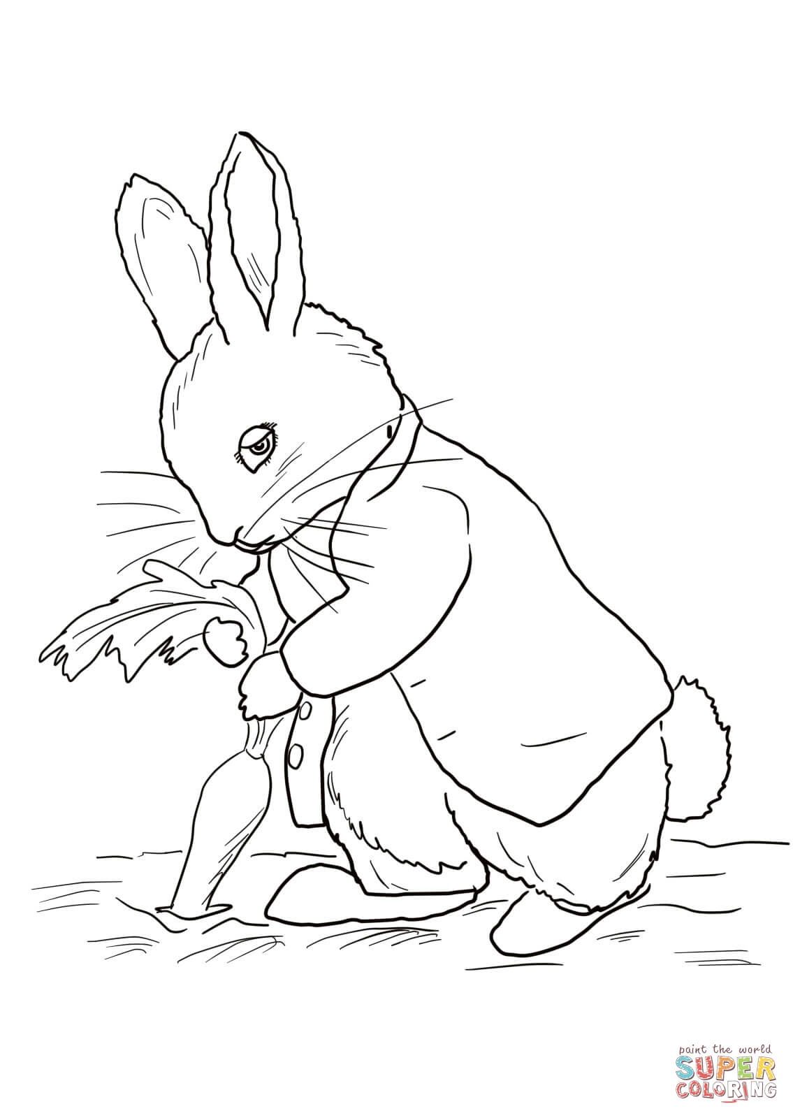 Coloring Ideas : Peter Rabbit Stealing Carrots Coloring Page Free - Free Printable Peter Rabbit Coloring Pages