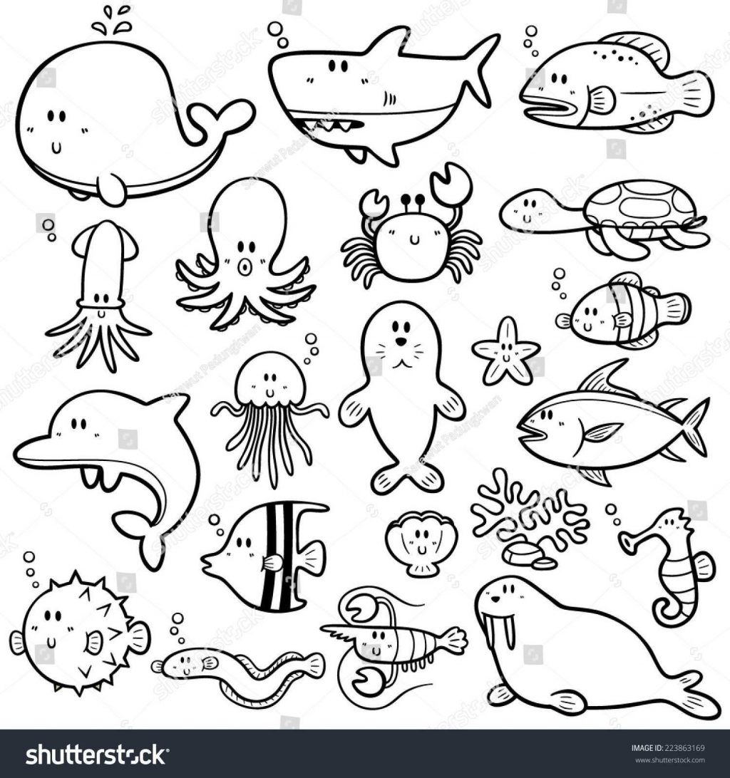 Coloring Page ~ Coloring Page Sea Creatures Pages Lovely - Free Printable Sea Creature Templates